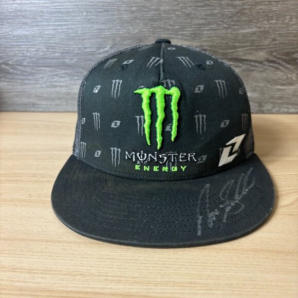 Monster Energy Hat Cap Snapback Black Green One Industries - Picture 1 of 11